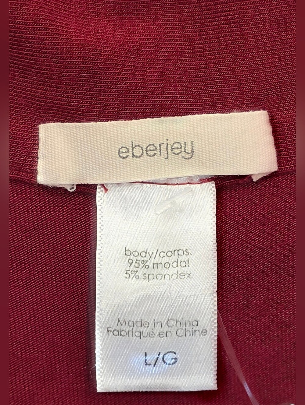 Eberjey Gisele Tencel Modal Long PJ Set Pajama Large Pants Shirt Red Self Care L - Picture 4 of 5